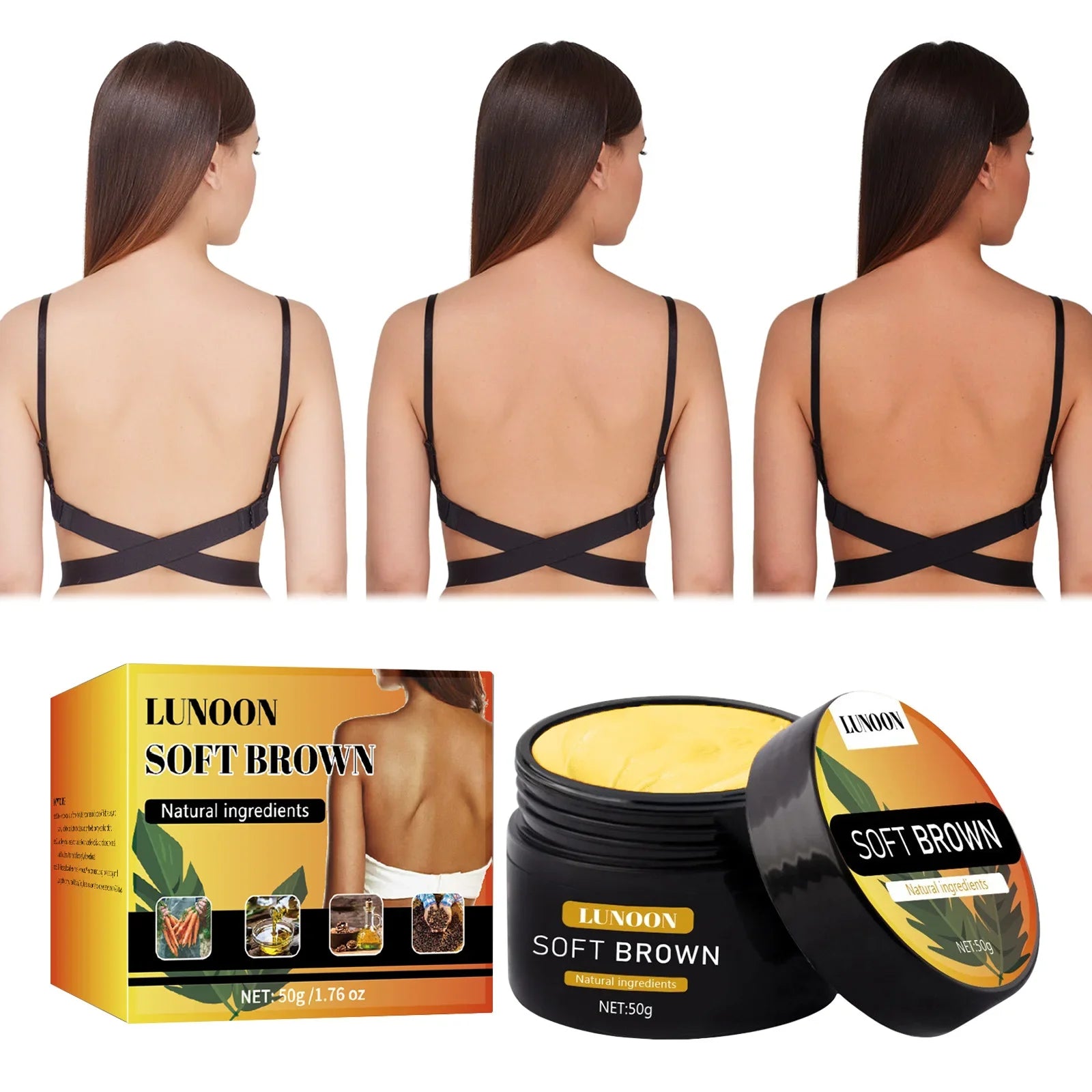 Tanning Cream with Suntan Protection，Long Lasting Bronzer for Face & Body, Nourishing Formula Creates Natural Blackening Effect.