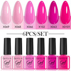 LILYCUTE Nail Gel Polish Set Pink Green Spring DIY Nail Art Design Long Lasting Soak Off UV Gel Manicure Painting Gel Vernis Kit