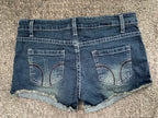 Summer Korean Sexy Low Waist Women Denim Shorts American Lady Y2K Elastic Slim Fit Hot Pants Female Embroidery Wrapping Jeans