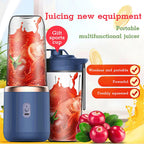 400ml Mini Blender 6 Blades, Portable Smoothie Maker with 21000 RPM, USB Rechargeable, Multifunctional Juicer Cup for Milkshake