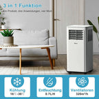 SHINCO 7000 BTU Mobile Air Conditioner (2.05 kW), Cooling & Ventilating & Dehumidifying, Room Size up to 54 m³ (18 ㎡)