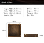 Retro Genuine Leather Storage Tray Desktop Organizer For Key Jewelry Coins Cable Cosmetic Storage Box Home Decoration