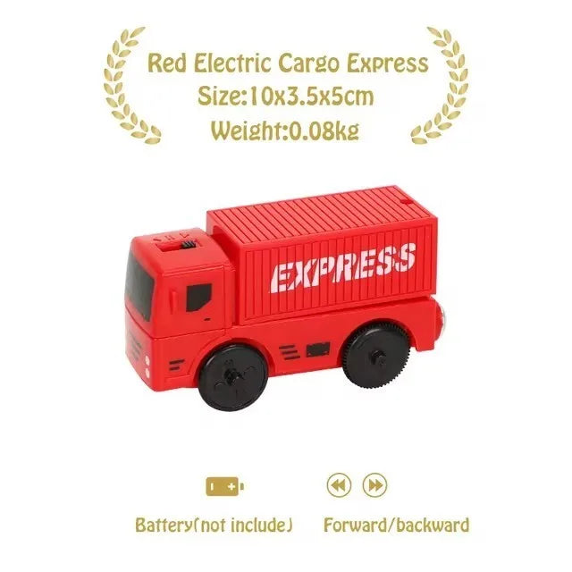Magnetic Train Toys Electric Car Locomotive Diecast Slot Wooden Railway Accessories fit for Brand Wooden Tracks Kids Toys