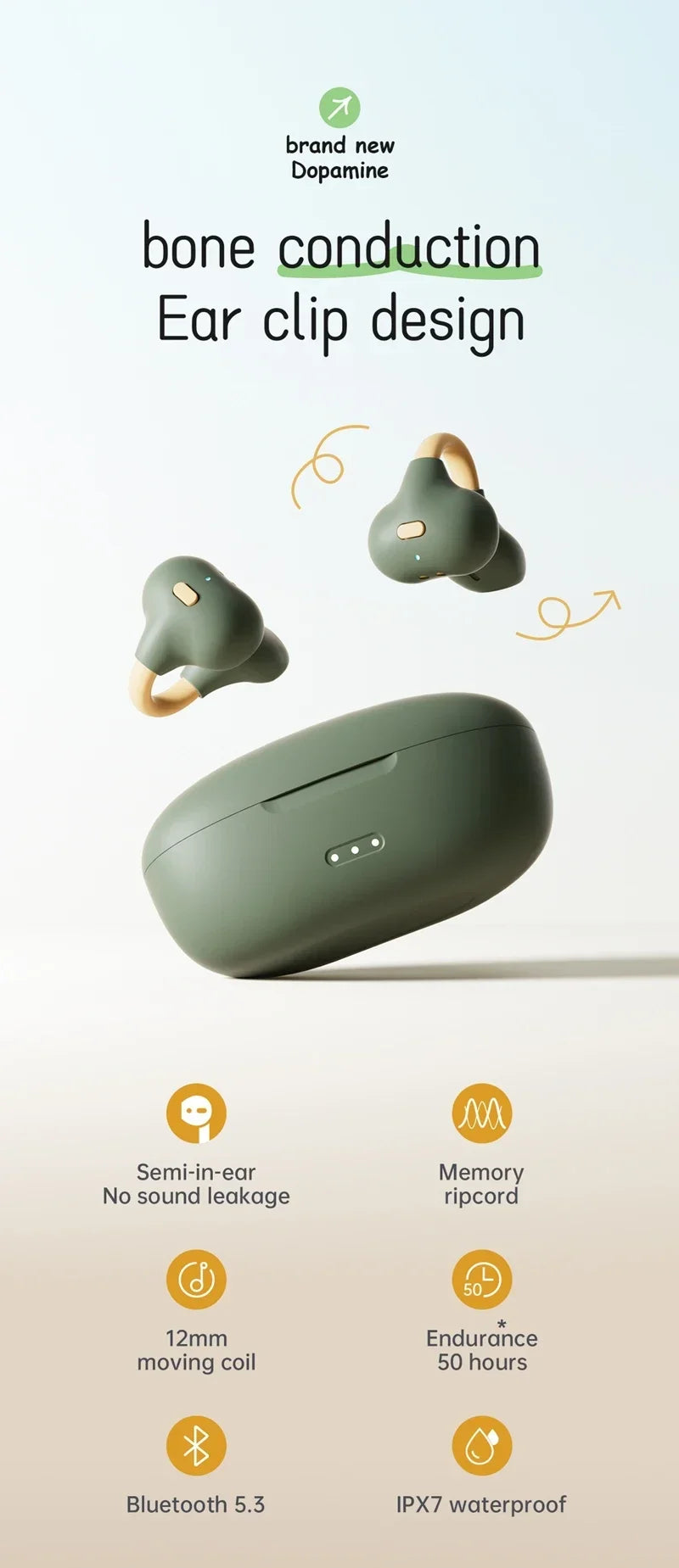 Lenovo Wireless Headsets Bluetooth 5.3 ENC Earbuds LED Power Display TWS Sport Noise Cancel Headphone with Mic For IPhone