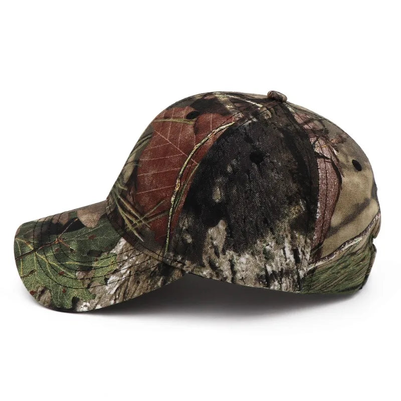 Custom Print Embroidery Outdoor Jungle Fishing Baseball Hat Cap Man Camouflage Hunting Hats Cotton Casquette Trucker Dad Caps