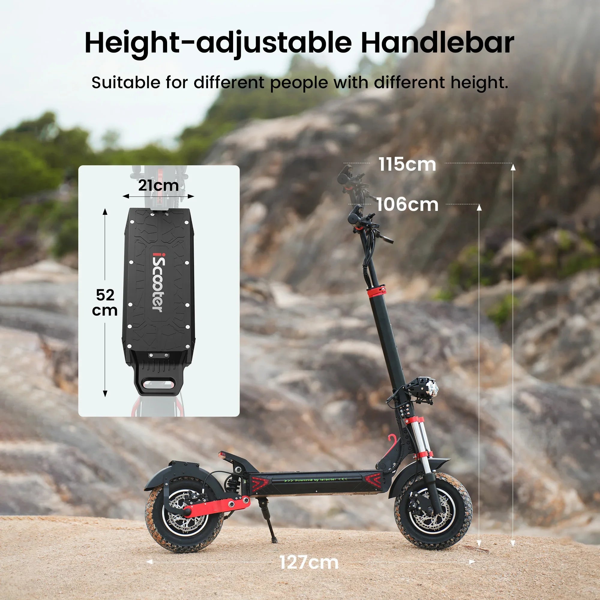 iScooter iX8  Adult Electric Scooter 2400W  Motor 48V20Ah Battery 12  Inch Off Road Pneumatic Tires Foldable  E-scooter