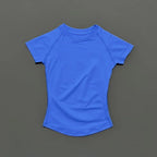 Sport Short Sleeve Top Women Running Sports T Shirt Summer Short Sleeve Round Neck Breathable Gym Vest Yoga Fitness Top