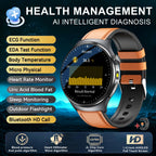 2026 New Accurate Body Health analysis Smart Watch Men ECG Blood lipids Uric acid Blood Pressure Body Fat Voice Call Smartwatch
