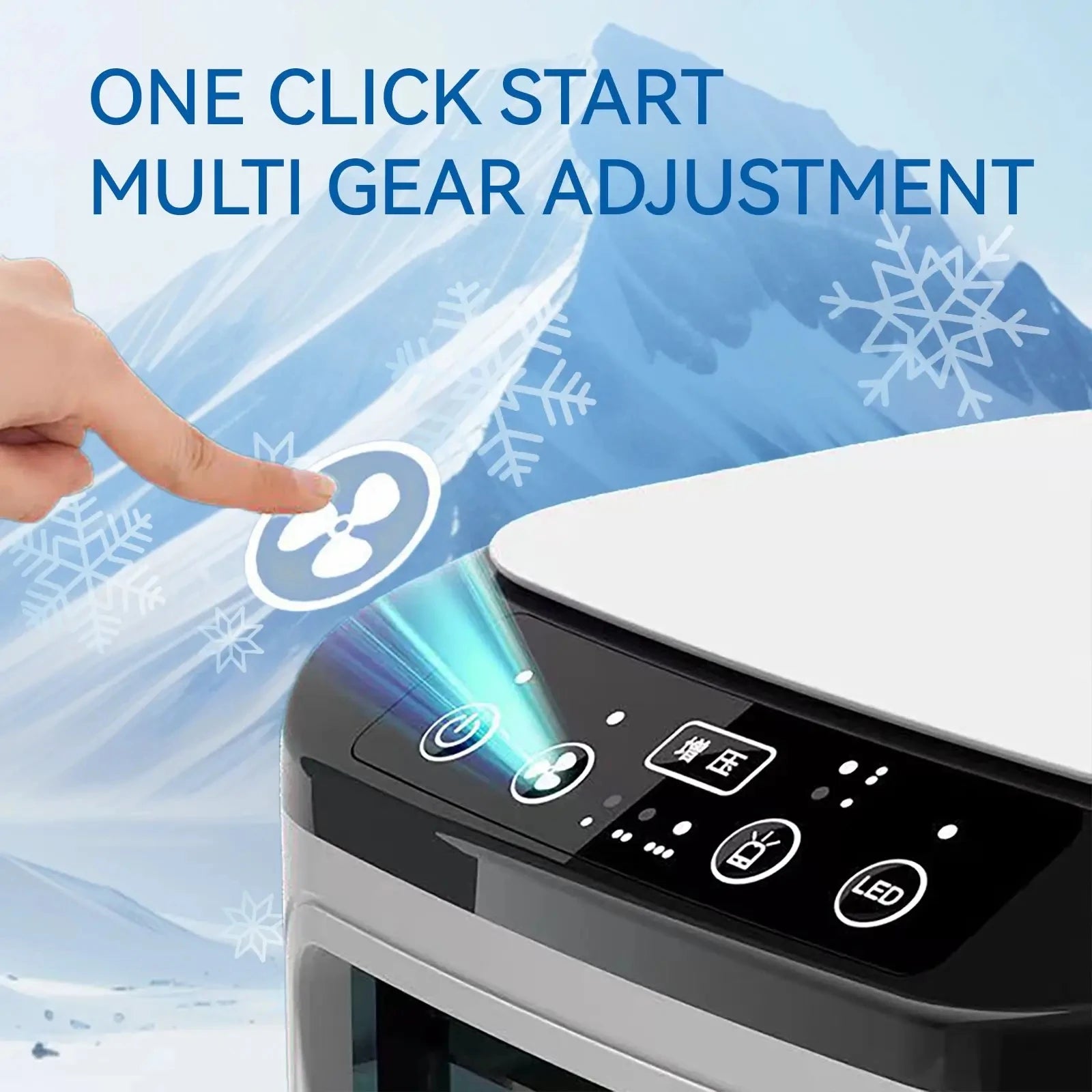 Quiet 3-Speed Portable Air Conditioner Mini Evaporative Cooler Humidifier for Bedroom