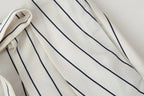 HH Women 2026 New Fashion Versatile Beige Striped Puffy Sleeve Shirt+High Waisted Loose Pleated Casual Long Pants Two Piece  Set