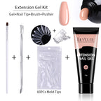 LILYCUTE 15ml Extension Gel Nail Polish Set Quick Nail Prolong With Extend Mold Nail Tips Acrylic Solution Manicure Tools Kit