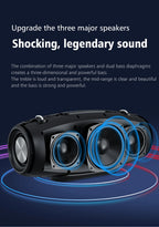 ZEALOT-S67 60W Portable Bluetooth Speaker Outdoor Party Speaker Big Loud Speaker Excellent Bass Performace Hifi speaker