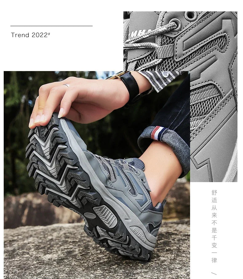 2025 Hiking Shoes Men Women Mesh Sneakers Breathable Fashion Mountain Shoes Boy Spring Autumn Summer Work Shoes Outdoor Trekking