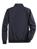 Men's Spring and Autumn Thin Casual Jacket Solid Color Stand Collar Cardigan Jacket Men's Outdoor Sports Casual Versatile Top