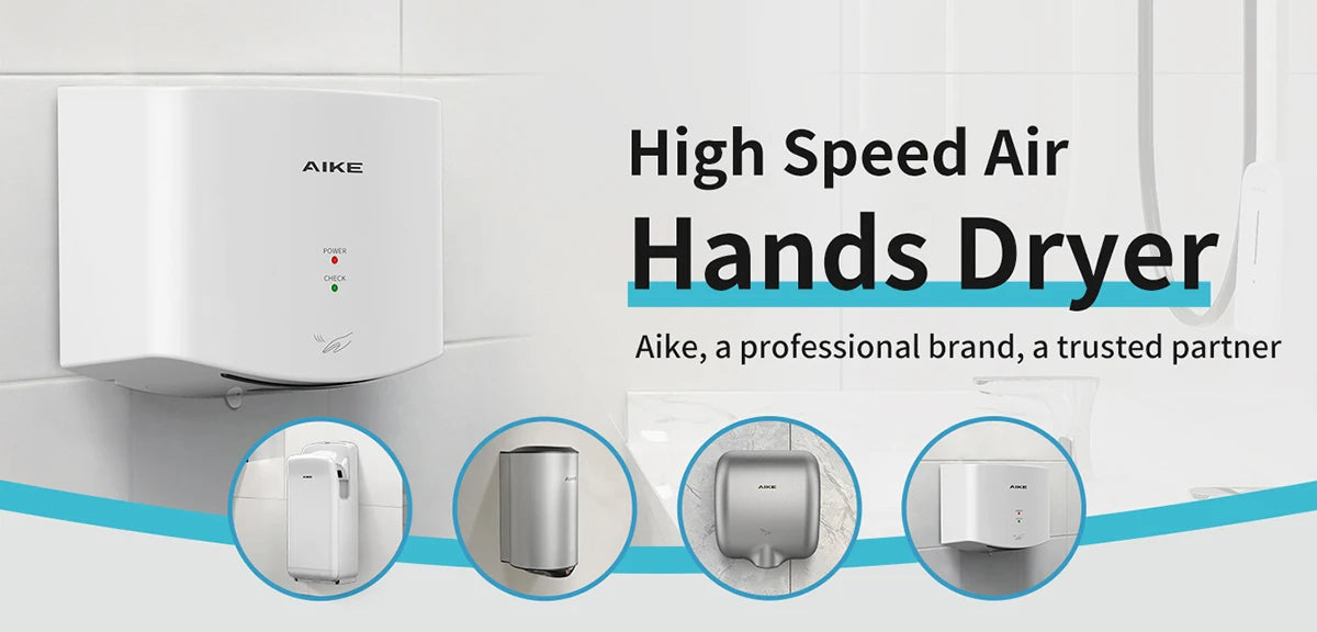 AIKE 2-in-1 Automatic Sensor Tap Hand Dryer Stainless Steel Integrated Basin Faucet High Speed Air Hand Drying Device AK7120