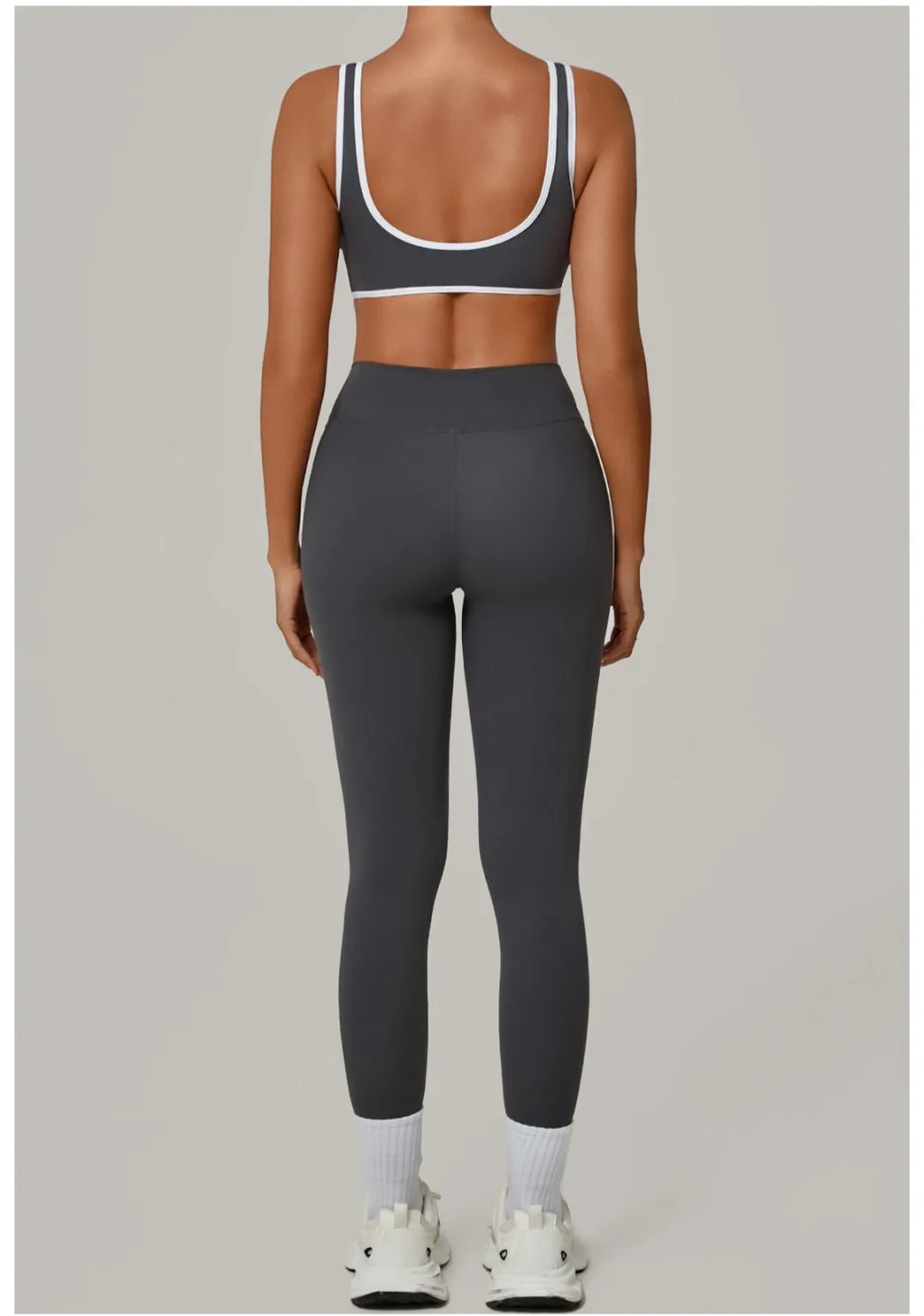 2PCS Women's Yoga Set High Waist Peach Hip Removable Padding Sports Bra Pants Fitness Suit Running Workout Gym Leggings Yoga Set