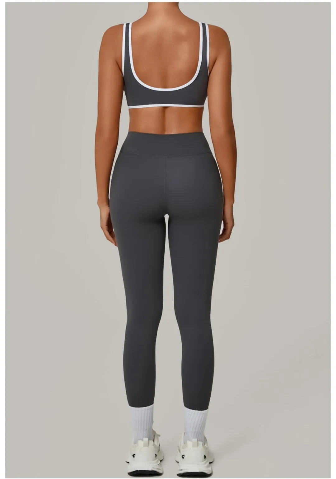 2PCS Women's Yoga Set High Waist Peach Hip Removable Padding Sports Bra Pants Fitness Suit Running Workout Gym Leggings Yoga Set