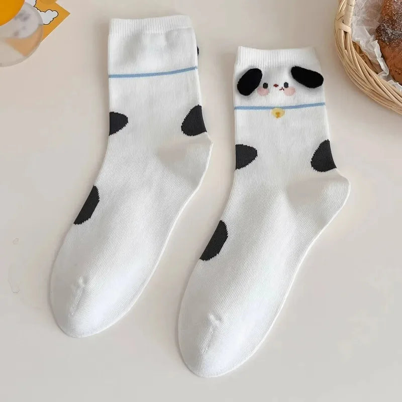 Fashion Sweet Cute 3D Animal Ears Pig Hosiery Winter Warm Cartoon Socks for Children Harajuku Cotton Soft Home Floor Sock