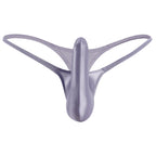 YAULAANG Sexy men's gloss gay underwear oily G-Strings thong Shiny low-waisted High Elasticity mens lingerie