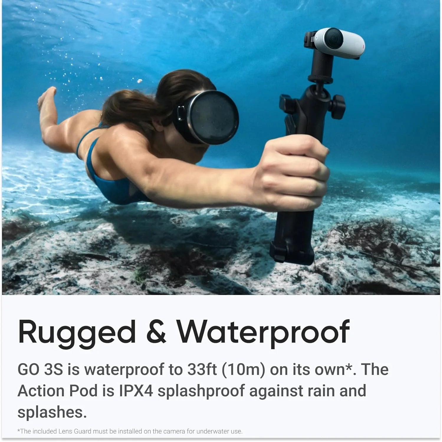 Insta360 New GO 3S - 4K Tiny Camera, Portable and Versatile, Hands-Free, POV, Mount Anywhere, Stabilization