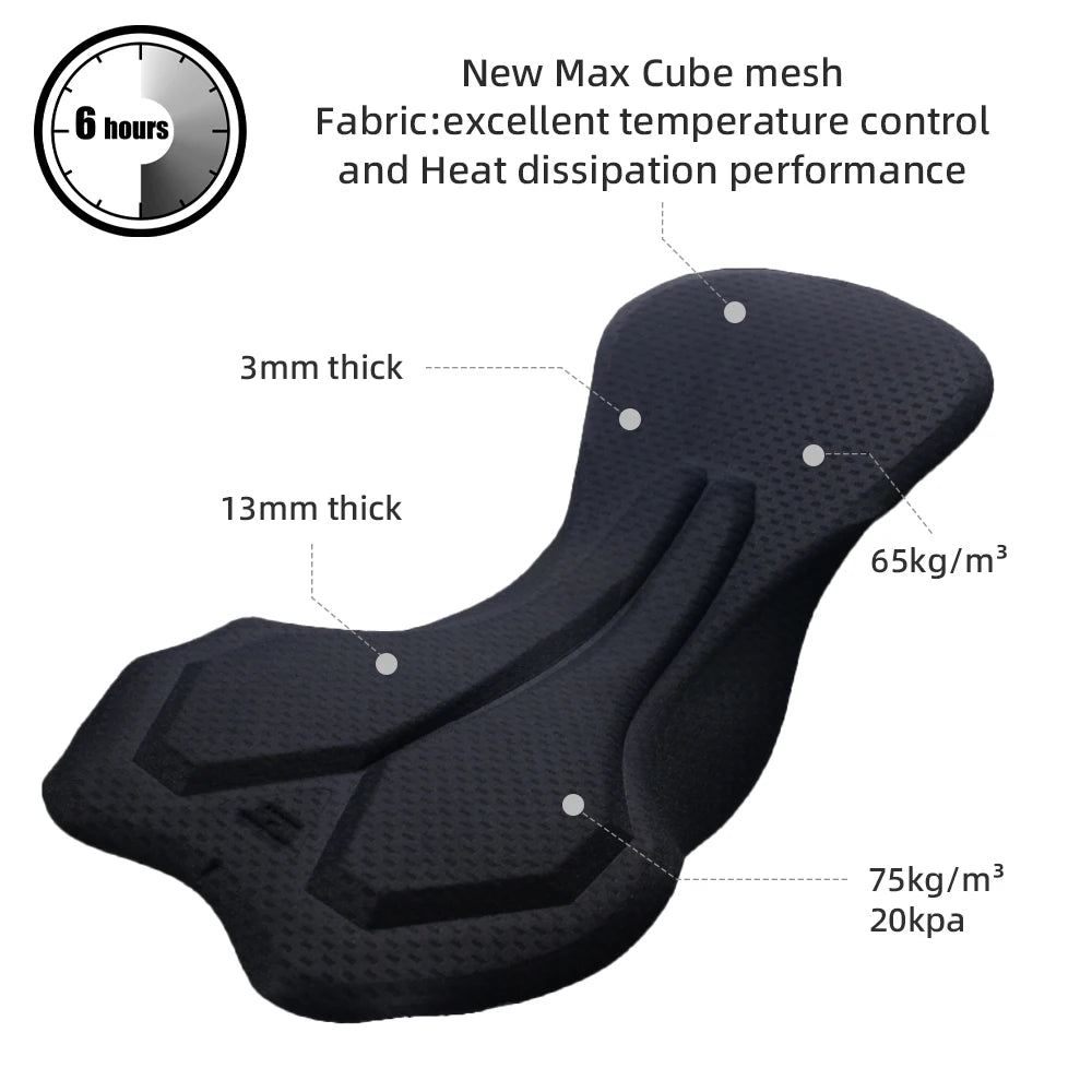 YKYWBIKE Men's Cycling Bib Shorts Road Bike Bibs Bicycle Tights Cycling MTB Bib Pants  with 6 Hours Padded Belgium Padding Secondary image