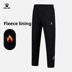 Kelme Kids' Fleece-lined Sports Pants Football Training Pants Casual Fitness Running Pants Warm Windproof Stretch Long Pants