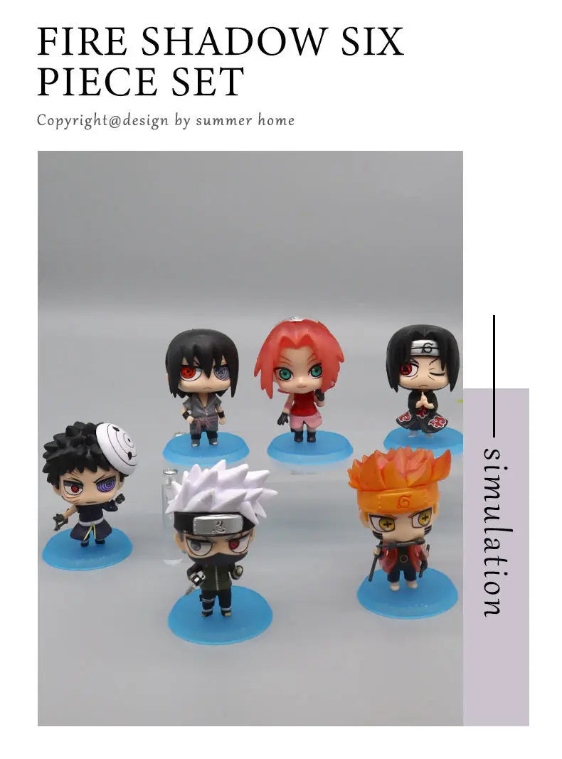 Anime Naruto Action Figure Naruto Sasuke Kakashi Itachi Model Toys Desktop Ornament Decoration Gift Boy Girl