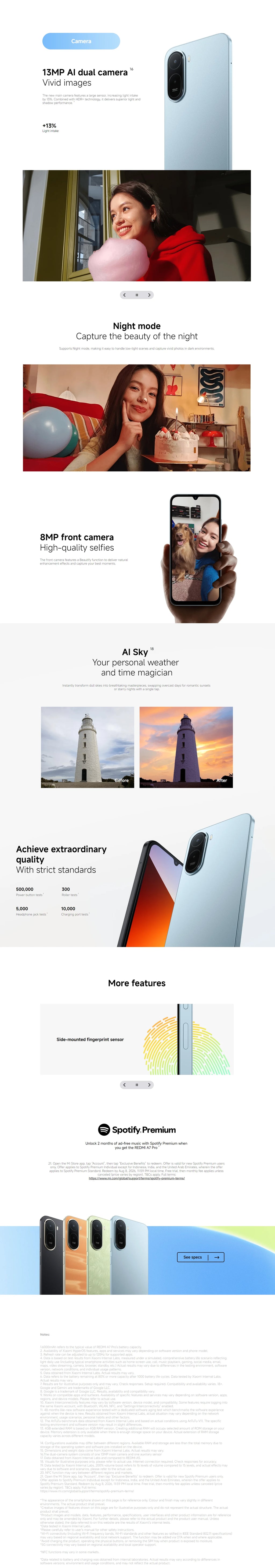 Global Version Xiaomi Redmi A7 Pro Smartphone 6000mAh Battery 6.9" 120Hz Display 13MP Camera Xiaomi HyperOS Xiaomi Cellphone