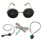 1PC/2PC Coralines Button Eyes Glasses Halloween Cosplay Eyewear Props Novelty Funny Glasses For Other Mother Costume Accessories