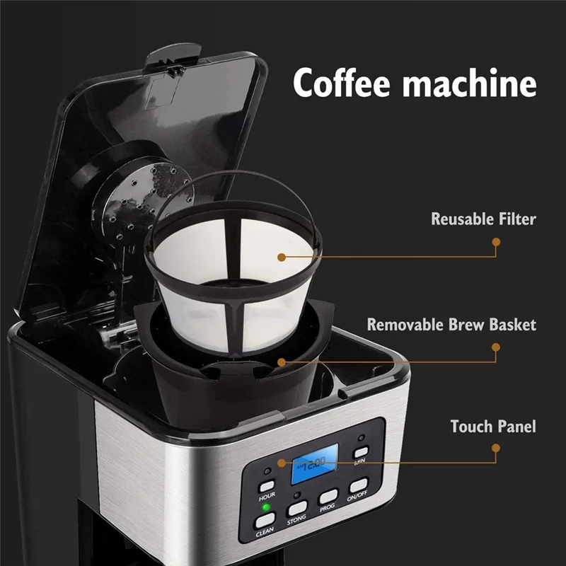 SOKANY 950W 1.5L Electric Coffee Maker 12-Cup Coffee Maker With 24-Hour Preset Keep Warm Function With Function US Plug Main image