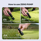 FLEXTAIL ZERO PUMP - 30g Portable Camping Air Pump Electric Inflator for Sleeping Pads, 1 Rechargeable Battery Included
