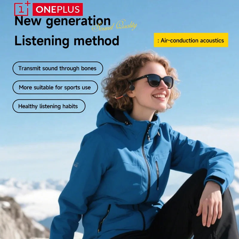 OnePlus Bluetooth Earphones Bone Conduction Headphone Wireless Open Headset Hands-free Waterproof Sports Earphones With Mic