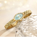 BERNY Gold Watch for Women Ladies Wristwatch Gold Quartz Jewelry Bracelet Set Minimalist Watch Multicolor Small Ladies Watches