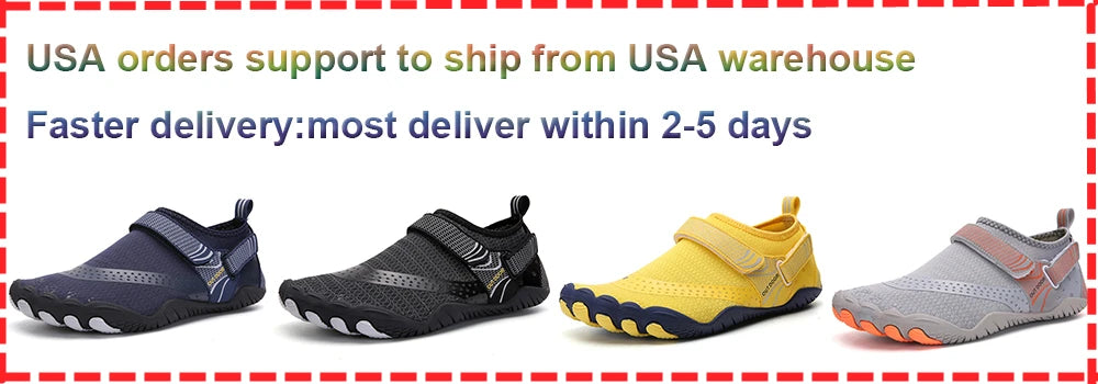 Men Women Water Shoes Quick Dry Non-Slip Five Finger Shoes Outdoor Wading Swimming Barefoot Aqua Shoes Lightweight Sneakers