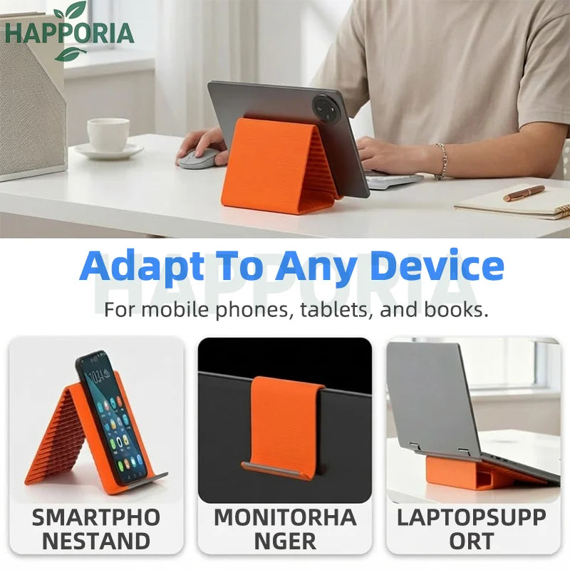 HAPPORIA Portable Foldable Silicone Phone Holder Flexible Bendable Multi Angle Adjustable Stand for Universal Phone Tablet