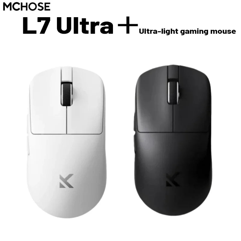 MCHOSE L7 Ultra+ Medium Large Hand Mouse Game E-Sports Paw3950 Wireless Three Mode Lightweight Office Dual-Drive Computer Mouse Image principale du produit