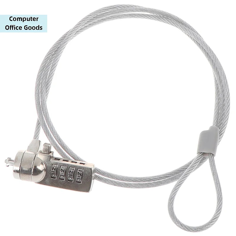 【4 Digit Security Password Computer Lock Anti-theft Chain For Notebook PC Laptop】 Secondary image