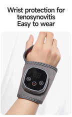 Electric Heat And Vibration Ankle Wrist Massager Hot Compress Therapy Ankle Massage Heated Wrap Support Brace Foot Protector