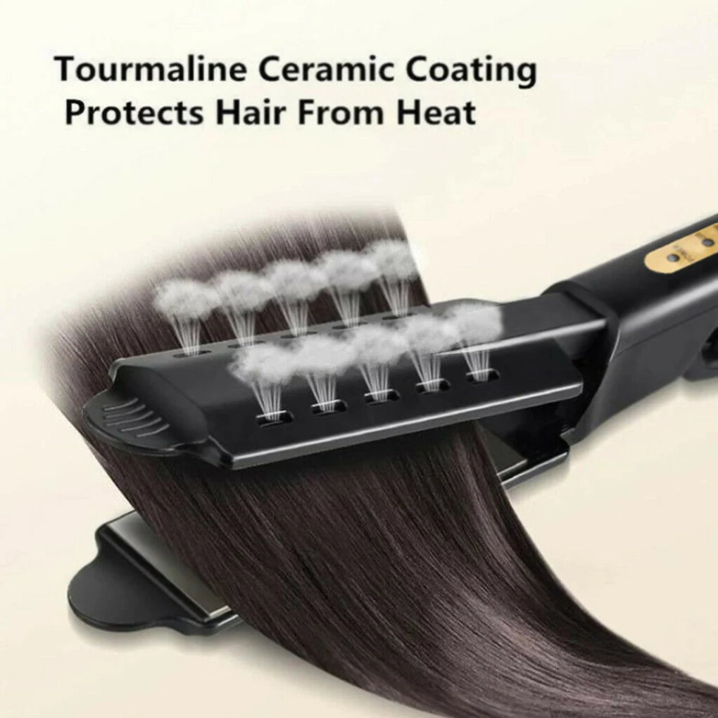 Hair Straightener Four-gear Temperature Adjustment Ceramic Tourmaline Ionic Flat Iron Hair Straightener For Women Widen Panel Image secondaire du produit