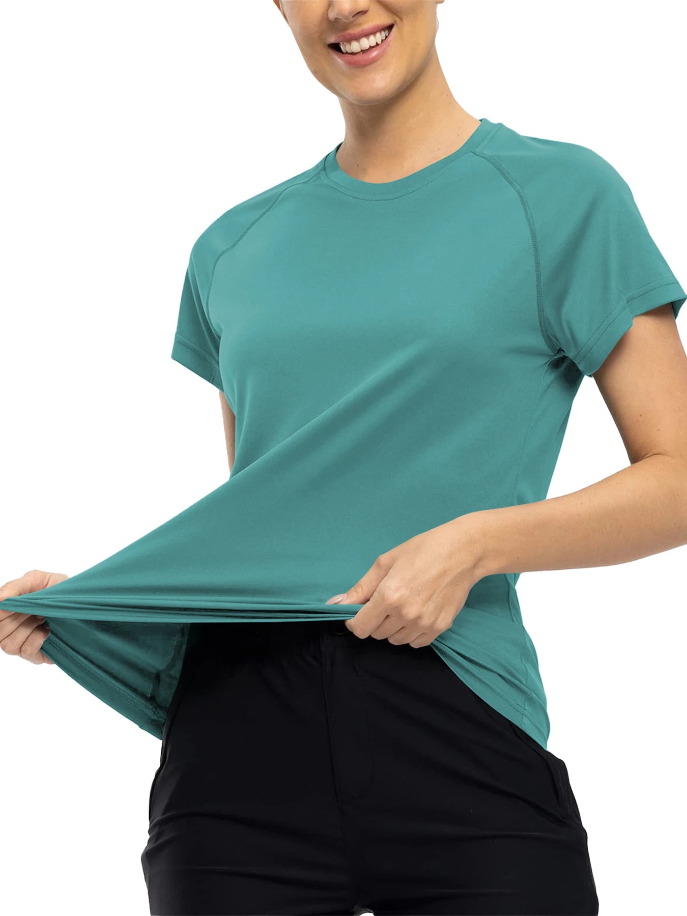 Women’s  Quick Dry Short Sleeve Resilience Gym Sports Moisture Wicking Round Neck T-Shirt Training Exercise Gym Sport Shirt Image principale du produit