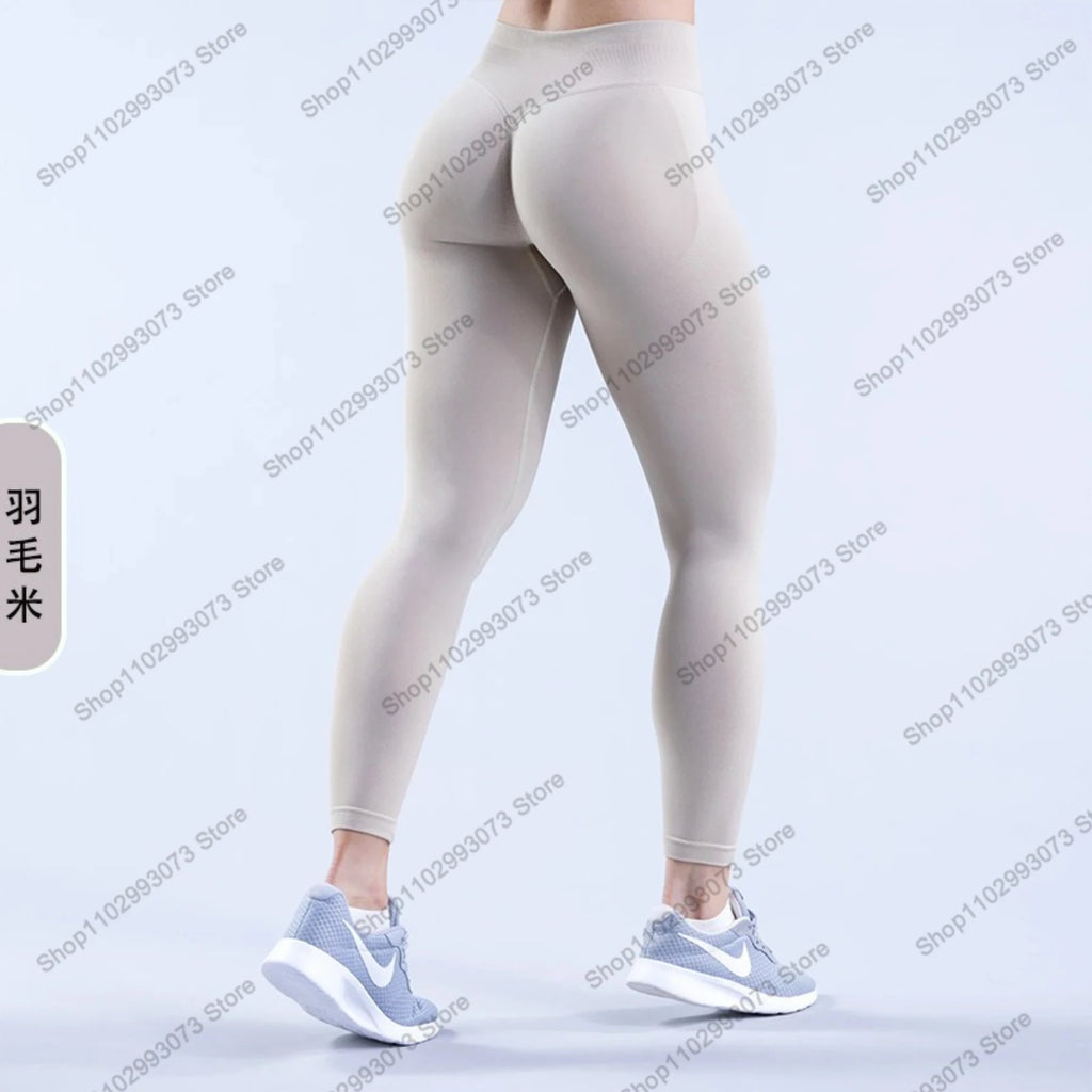 Women's High Waist Seamless Yoga Leggings Tummy Control Butt Lifting Workout Pants Soft Athletic Leggings for Gym Fitnes Running