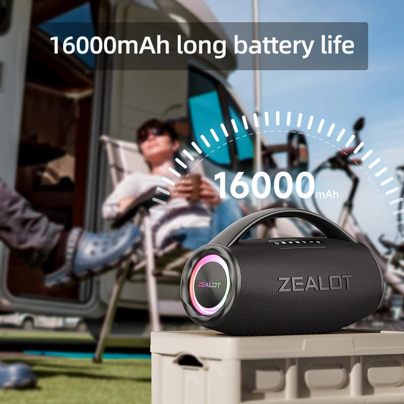 ZEALOT-S97 80W Bluetooth Speaker Powerful Wireless Speaker with Portable Handle, for Party, Camping，RGB colorful light Secondary image