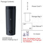 MIJIA Portable Electric Heating Cup 2: 350ml,6-Level Temp Control,12-Hour Keep Warm,316L Stainless Steel, Travel-Friendly