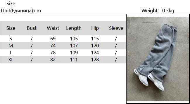 New Y2K Pants Personalized Pant Leg Zipper Embroidery Hip Hop Casual Joggers Men Pants Retro Straight Pants Tracksuit Streetwear