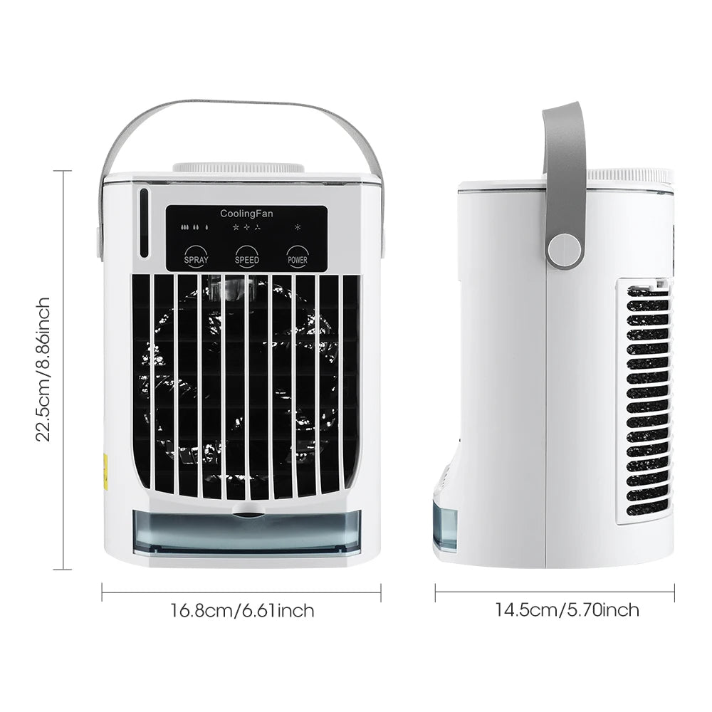 Mini Air Conditioner Air Cooler Fan Portable Water Cooling Fan Mobile Air Conditioning Fan For Room Office Cars