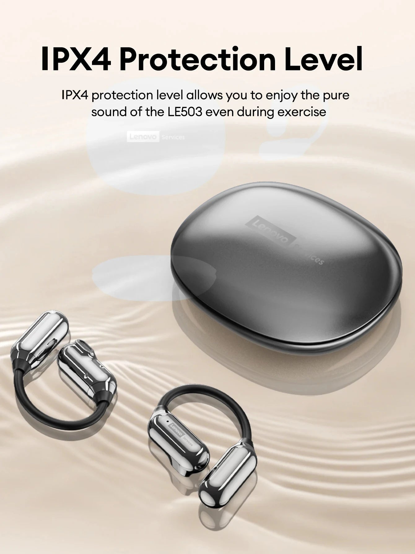 Lenovo LE503 OWS Wireless Earphones Bluetooth V6.0 Open-Ear Earphone ENC Noise Reduction Earbuds Waterproof Long Battery Life