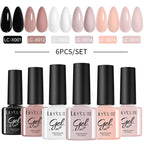 LILYCUTE Nail Gel Polish Set Pink Green Spring DIY Nail Art Design Long Lasting Soak Off UV Gel Manicure Painting Gel Vernis Kit