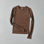 Women's Seamless Long Sleeve Fitness T-shirt Sports Elastic Yoga Gym Top Training Running Activewear Workout Shirt Pilates Tops