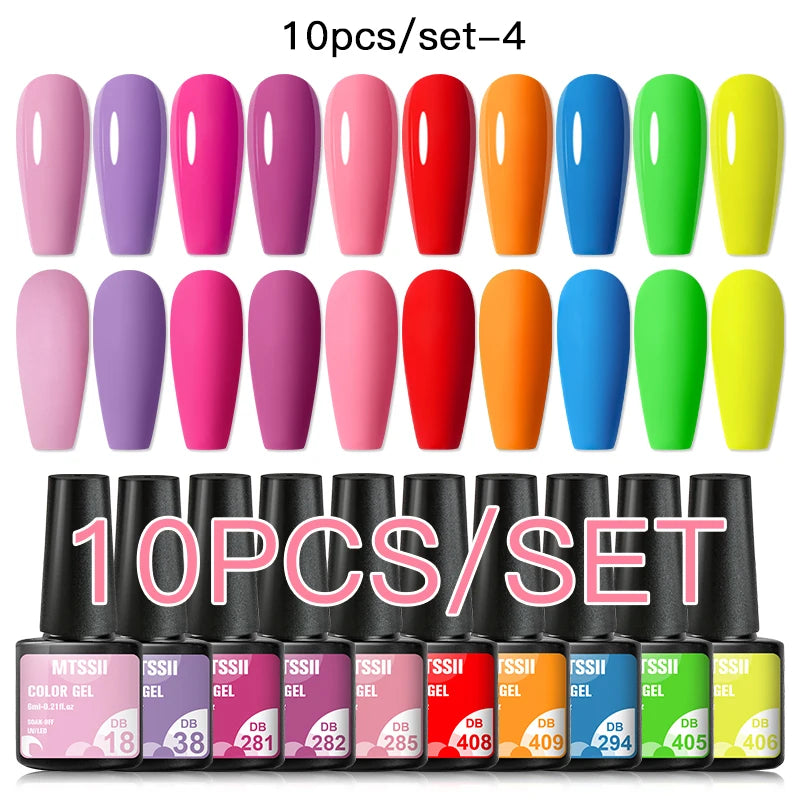 10/12PCS/SET Cat Magnetic Gel Nail Polish Set 9D Reflective Glitter Gel Semi Permanent UV Gel Soak Off Sparkling Nail Art Kits