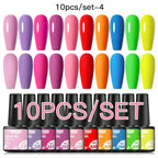 10/12PCS/SET Cat Magnetic Gel Nail Polish Set 9D Reflective Glitter Gel Semi Permanent UV Gel Soak Off Sparkling Nail Art Kits